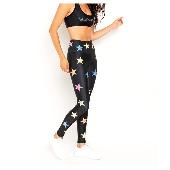 Goldsheep Pants - Goldsheep Rainbow Moroccan Stars Leggings